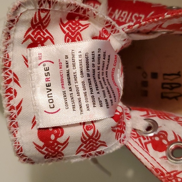 Vintage Converse Product Red low tops. Women's 8 Men's 6 - Picture 5 of 9